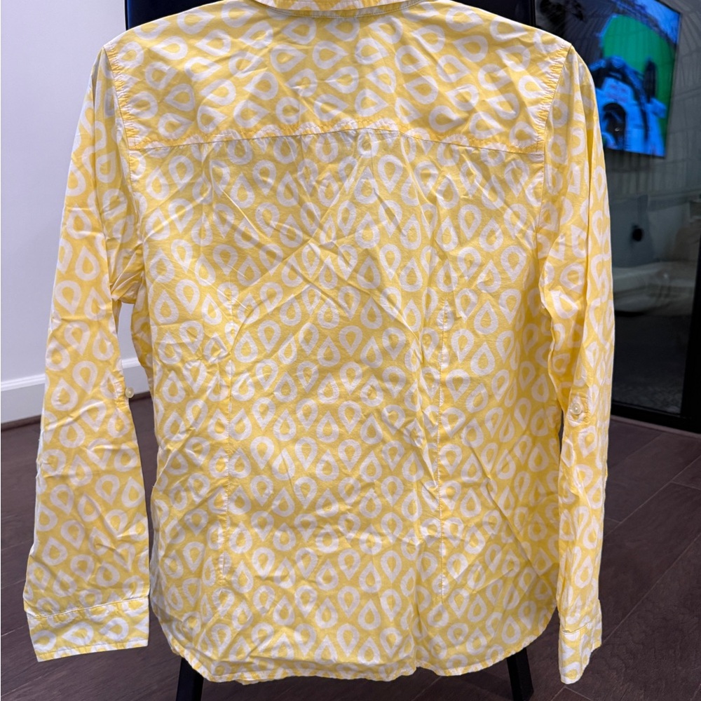 Talbots Yellow Patterned Blouse - image 5